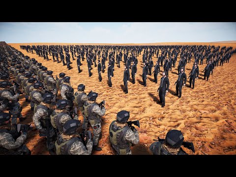 1000 John Wick vs 500,000 Modern Soldiers — Ultimate Epic Battle Simulator 2