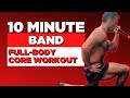 10 Minute Full Body Resistance Band Core Workout #Shorts
