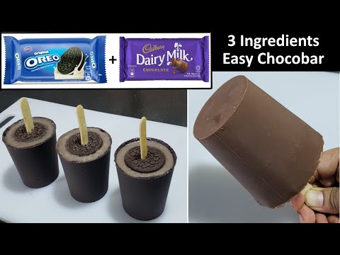 3 Ingredients No Cream No Mould Oreo Dairymilk Chocobar | Instant Chocobar | Chocolate IceCream