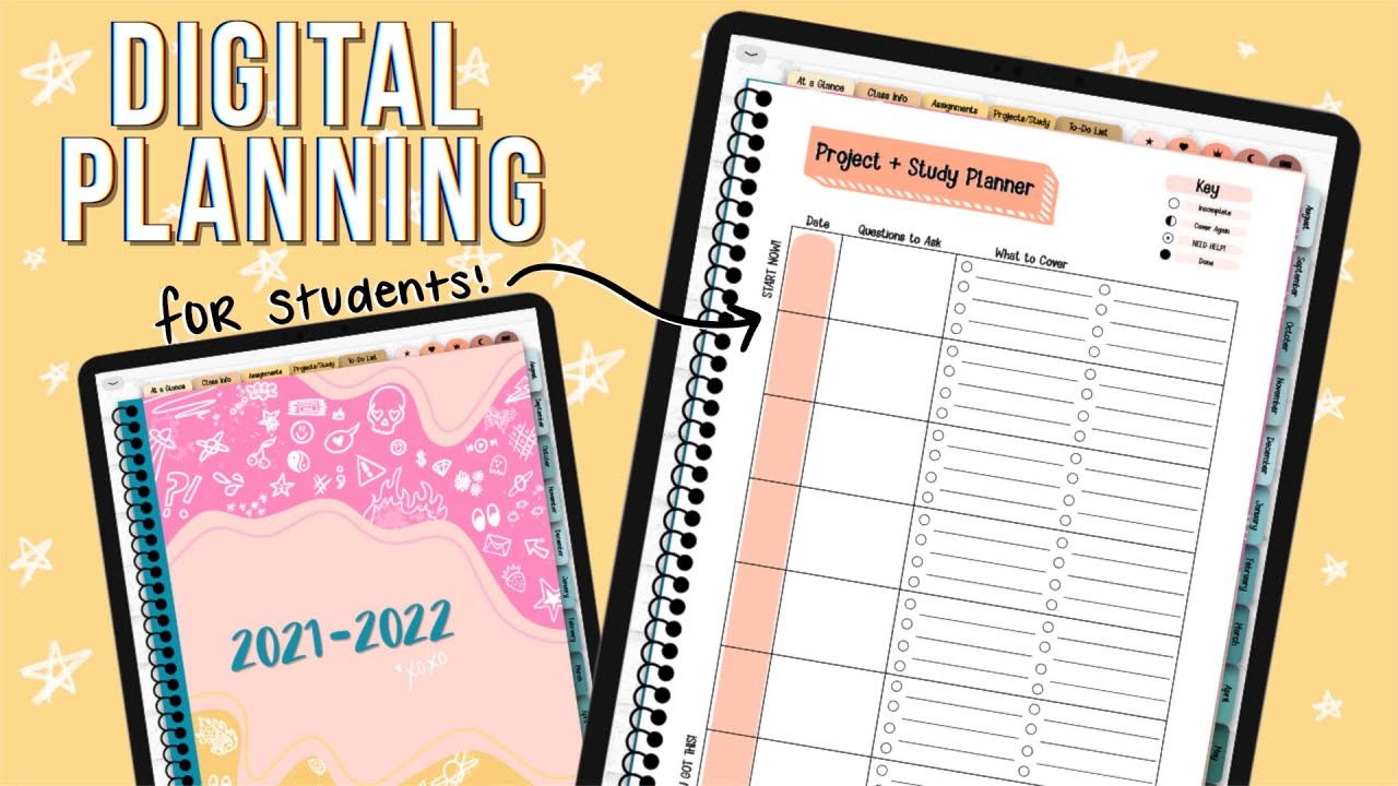 Digital Planning FOR STUDENTS! Student Spreads + Daily Pages to Help You Stay Organized this Year