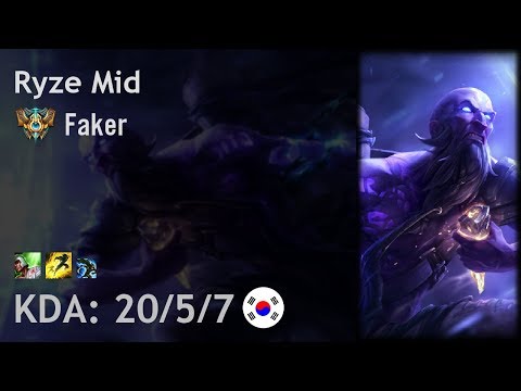Ryze Mid vs Orianna - Faker - KR Challenger Patch 7.19