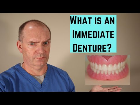 What is an Immediate Denture?   and how it's different from a regular denture.