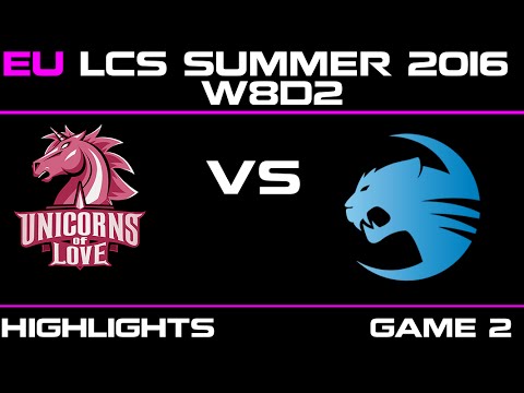 UOL vs ROC Game 2 highlights W8D2 EU LCS 2016 Unicorns of love vs Roccat   ROC vs UOL   LCS LOL