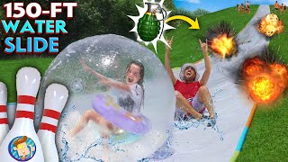 WATER SLIDE OLYMPICS!  FV Familys&#39; 150ft Slip &amp; Slide Challenge Games