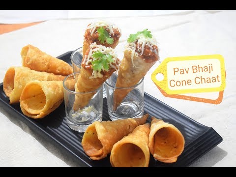 Pav Bhaji Cone Chaat Recipe | Pav Bhaji Recipe | Street Food - Food Connection