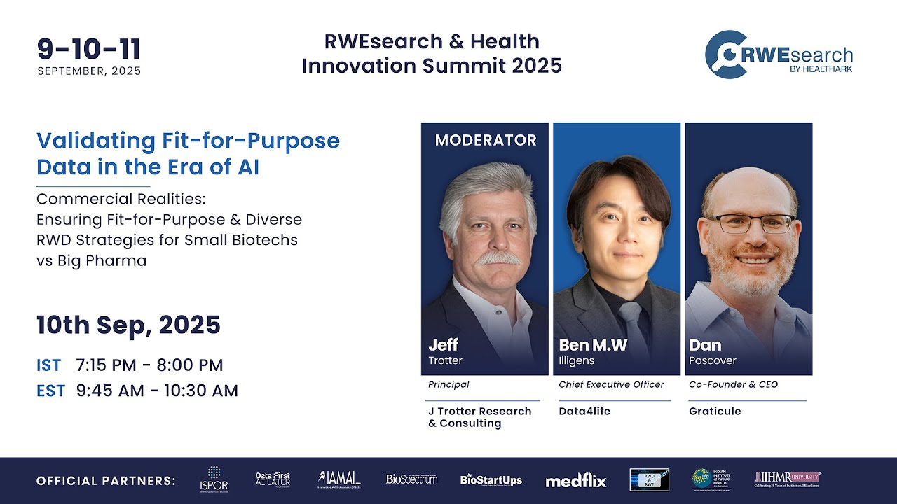 RWEsearch 2025 | Day 2 | Fit-for-Purpose & Diverse RWD Strategies for Small Biotechs vs Big Pharma