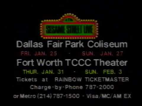Sesame Street Live! Dallas Fair Park Commercial | 1980s | 1990s