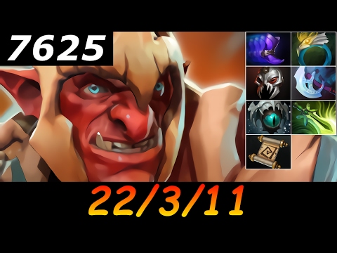 Dota 2 Troll Warlord 7625 MMR 22/3/11 (Kills/Deaths/Assists) Ranked Full Gameplay