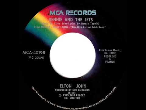 1974 HITS ARCHIVE: Bennie And The Jets - Elton John (a #1 record--stereo 45)