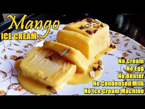 Mango Ice cream in Tamil | Without Cream, Egg, Condensed milk, Ice cream Machine and Blender