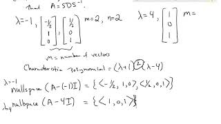 Diagonalization and eigentheory review