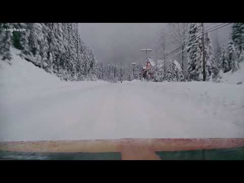 A view of the roads in Snoqualmie Pass