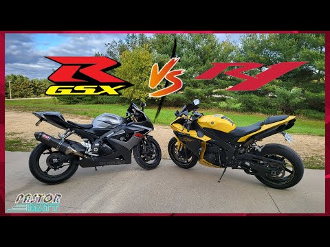 Suzuki GSXR 1000 vs Yamaha R1 - In Depth Comparison - Ride Review Shootout