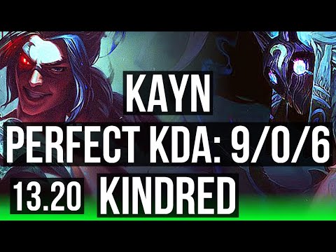 KAYN vs KINDRED (JNG) | 9/0/6, 1700+ games, Legendary, 1.2M mastery | NA Master | 13.20