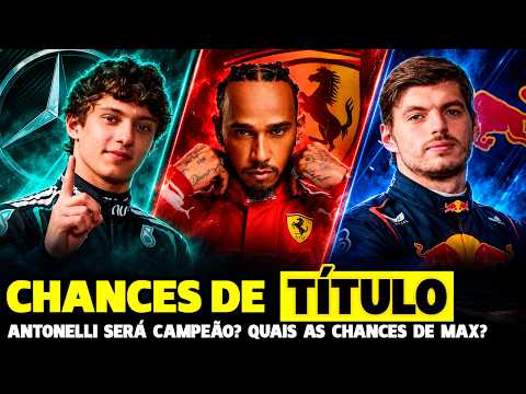 ANTONELLI FAVORITO, MAS... VEJA A MATEMÁTICA DO TÍTULO COM HAMILTON, RUSSELL E VERSTAPPEN| FÓRMULA 1