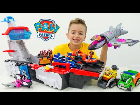 Chris e Niki PAW Patrol Mighty Movie missione di salvataggio dei giocattoli