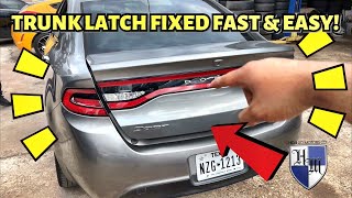 DODGE DART TRUNK NOT WORKING FIXED FAST & EASY! HOW TO CHANGE TRUNK LATCH ON ANY DODGE DART, AVENGER