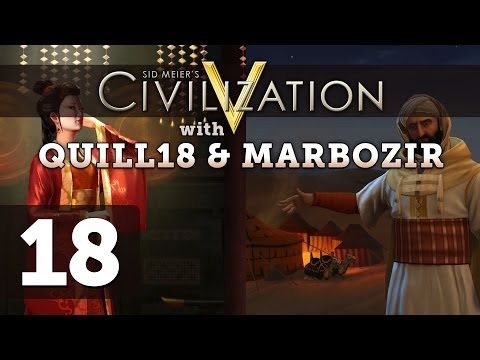 Civilization 5 Deity Twins Multiplayer ft. Quill18 - Part 18