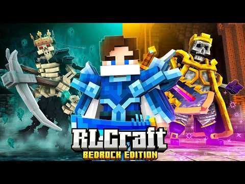 I Survived 100 Days In RLCraft BEDROCK in Minecraft Hardcore