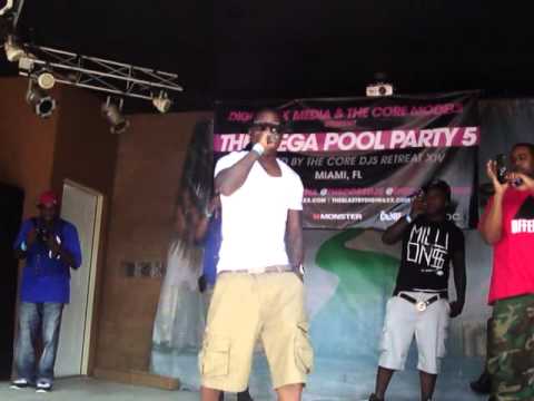 Ace Hood performs live at Digiwaxx Pool Party during Core DJs Retreat, Miami, FL