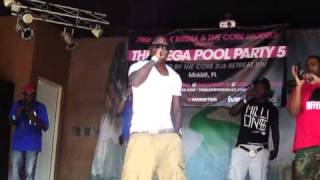 Ace Hood performs live at Digiwaxx Pool Party during Core DJs Retreat, Miami, FL