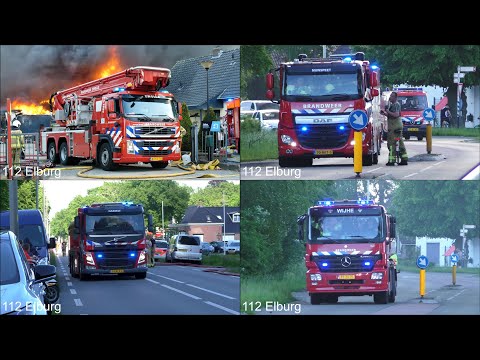 [GRIP 1 + Peloton] 40 Brandweervoertuigen + Politie met spoed naar een brand in Oldebroek