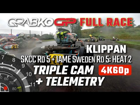Full Race: 2023 SKCC 5 | IAME Sweden 5 - PRELIMINARY HEAT 2 (A+C) - Klippan, Sweden WET!!!