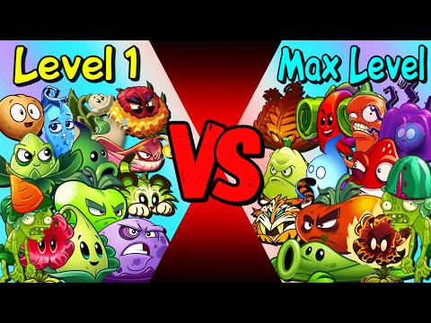 Tiger Grass & All Premium Plants Level 1 vs Level Max - PvZ 2 Plant vs Plant