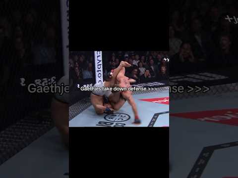 Gaethjes take down defense 😮‍💨#ufc #ufcfighter #mma #iliatopuria #topuria #justingaethje #gaethje