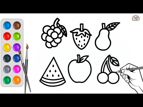 Fruits Drawing and painting Easily. Nilima's Drawing.