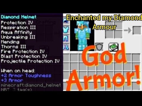 Insane Enchantment on Diamond Gear - Minecraft PE