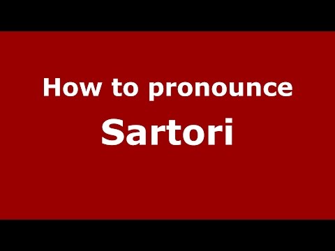 How to pronounce Sartori
