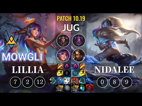 VIT Mowgli Lillia vs Nidalee Jungle - KR Patch 10.19