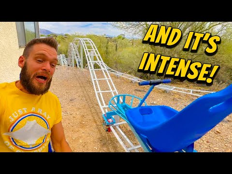 Grandpa Builds AWESOME Backyard Roller Coaster for His Family!
