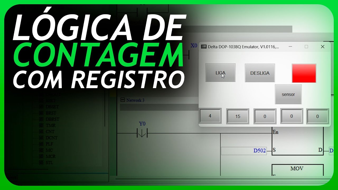 Lógica no CLP de Contagem de Peças com Registro das Contagens Anteriores!