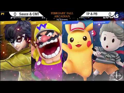 Sauce & connormoneytime vs Peanut Butt & Trash Panda; February Fall Arcadian losers round 3 doubles