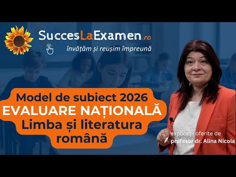 📘 Model de subiect - Română Evaluare Națională 2026 -  rezolvat complet de profesor dr. Alina Nicola