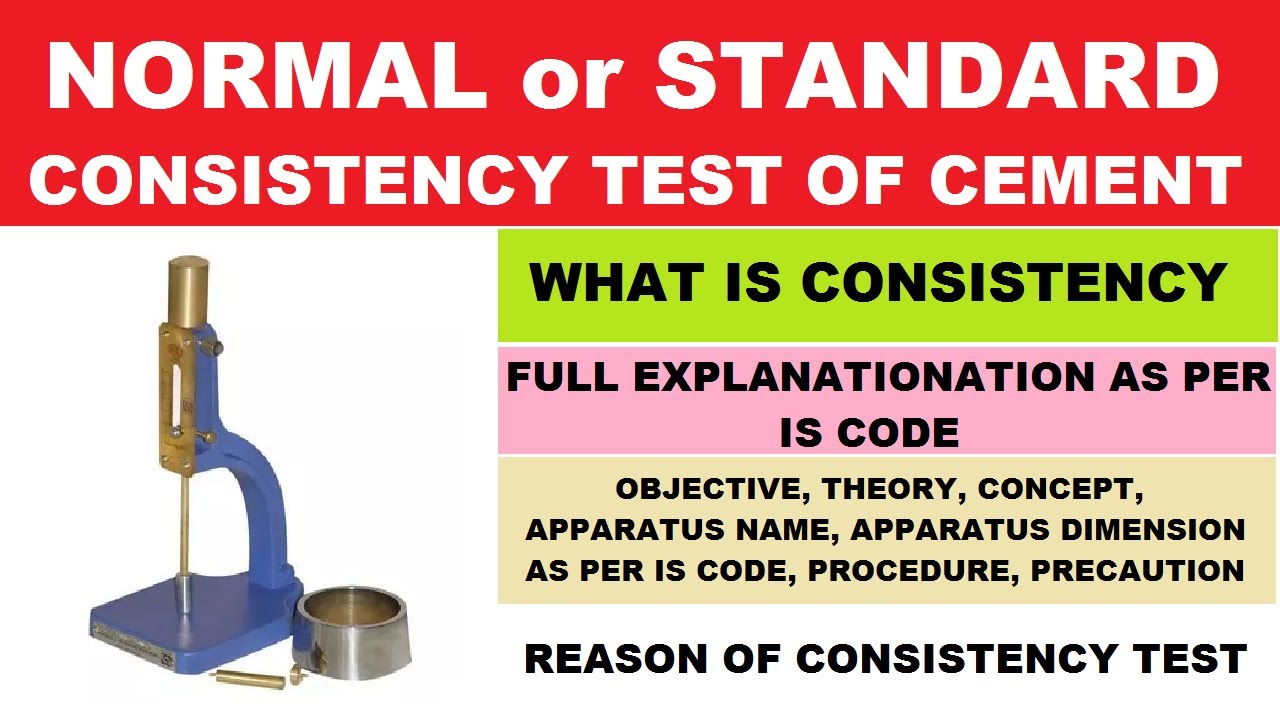 Normal or Standard Consistency Test of Cement by Learning Technology | Quality Control Test 4 Cement