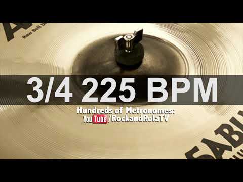 🔴 225 BPM 3/4 Ride Metronome