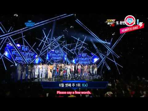 [HeartfxSubs] 120621 Mnet M!Countdown f(x) - 1st Place Win + Speech (en)