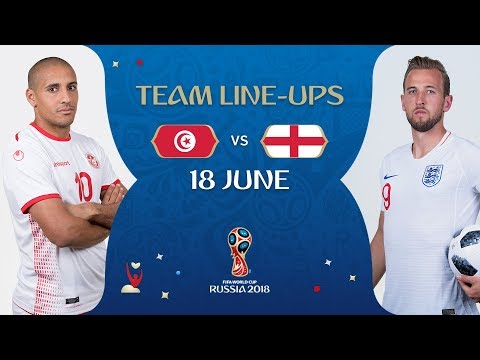 LINEUPS – TUNISIA v ENGLAND - MATCH 13 @ 2018 FIFA World Cup™