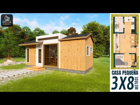 Casa de 3x8 Metros | Diseño de espacios pequeños y funcionales