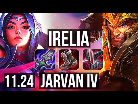 IRELIA vs J4 (TOP) | 9 solo kills, 600+ games, Godlike | EUW Diamond | 11.24