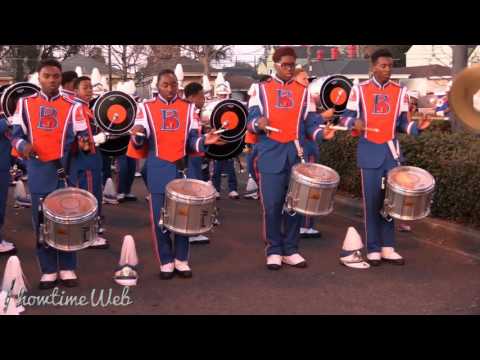 Belaire vs East St. John High drumline battle - 2016 Bacchus Mardi Gras Parade