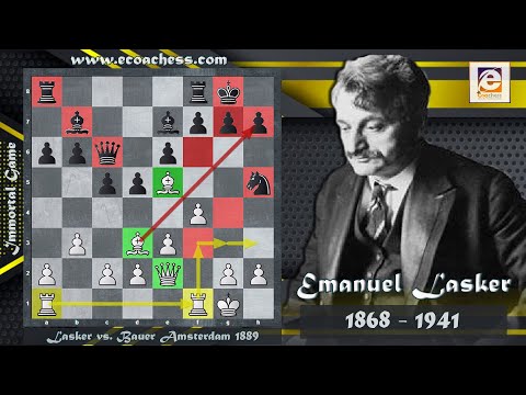 Immortal Games of Chess! Emanuel Lasker vs. Hermann Bauer Amsterdam 1889