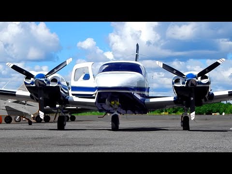 PIPER SENECA V Engine Startup Taxi And Takeoff AEROPLANE Take Off Video