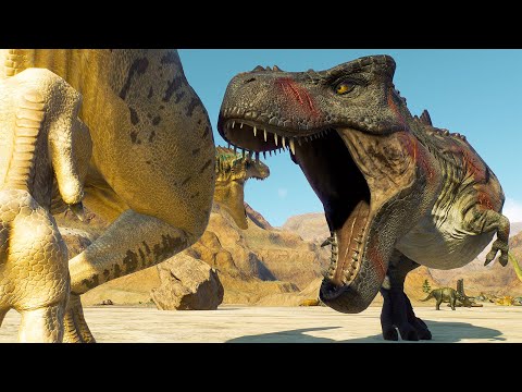 ALL LARGE AND MEDIUM DINOSAURS BATTLE ROYALE - Jurassic World Evolution 2