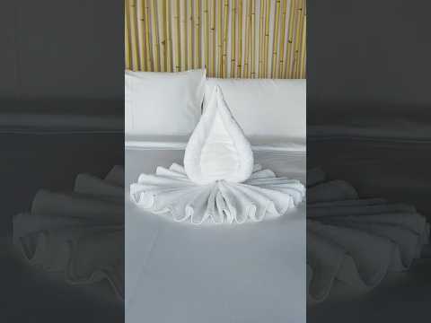 How to make simple towel origami||How to make quickly towel folding decoration|| towel art#shorts