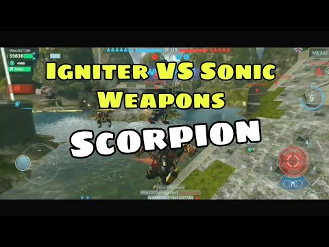 War Robots- Igniter VS Sonic Weapons Comparison on Scorpion Let See Which is Best Must Watch! -WR