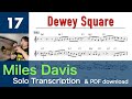 Dewey Square (Miles Davis) Solo Transcription #17